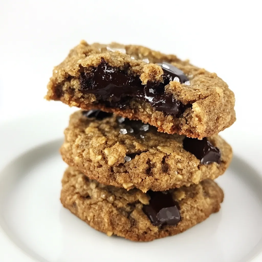 Salted Oatmeal Dark Chocolate Chunk Cookies
