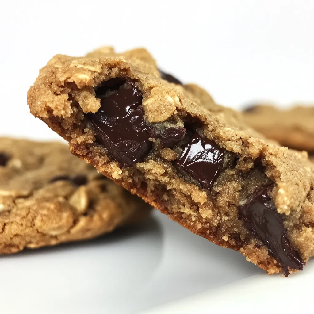 Salted Oatmeal Dark Chocolate Chunk Cookies