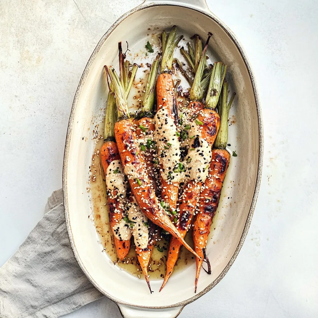 Sesame Ginger Roasted Whole Carrots