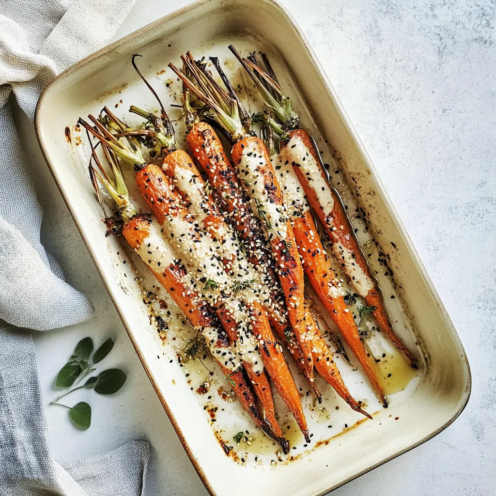 Sesame Ginger Roasted Whole Carrots
