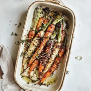 Sesame Ginger Roasted Whole Carrots