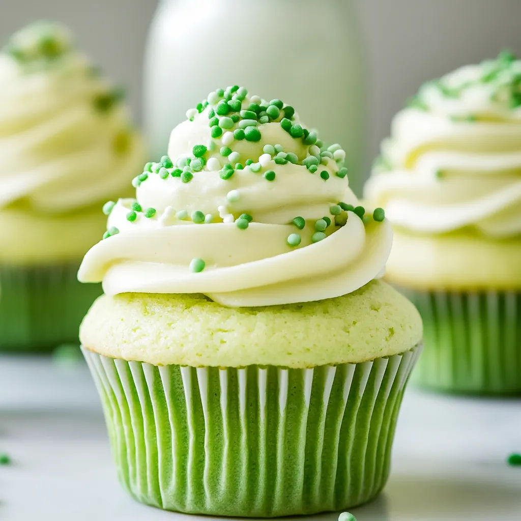 Shamrock Shake Cupcakes