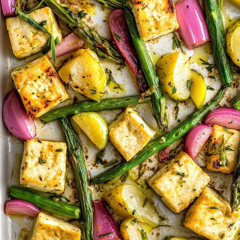Sheet Pan Tofu with Spring Vegetables
