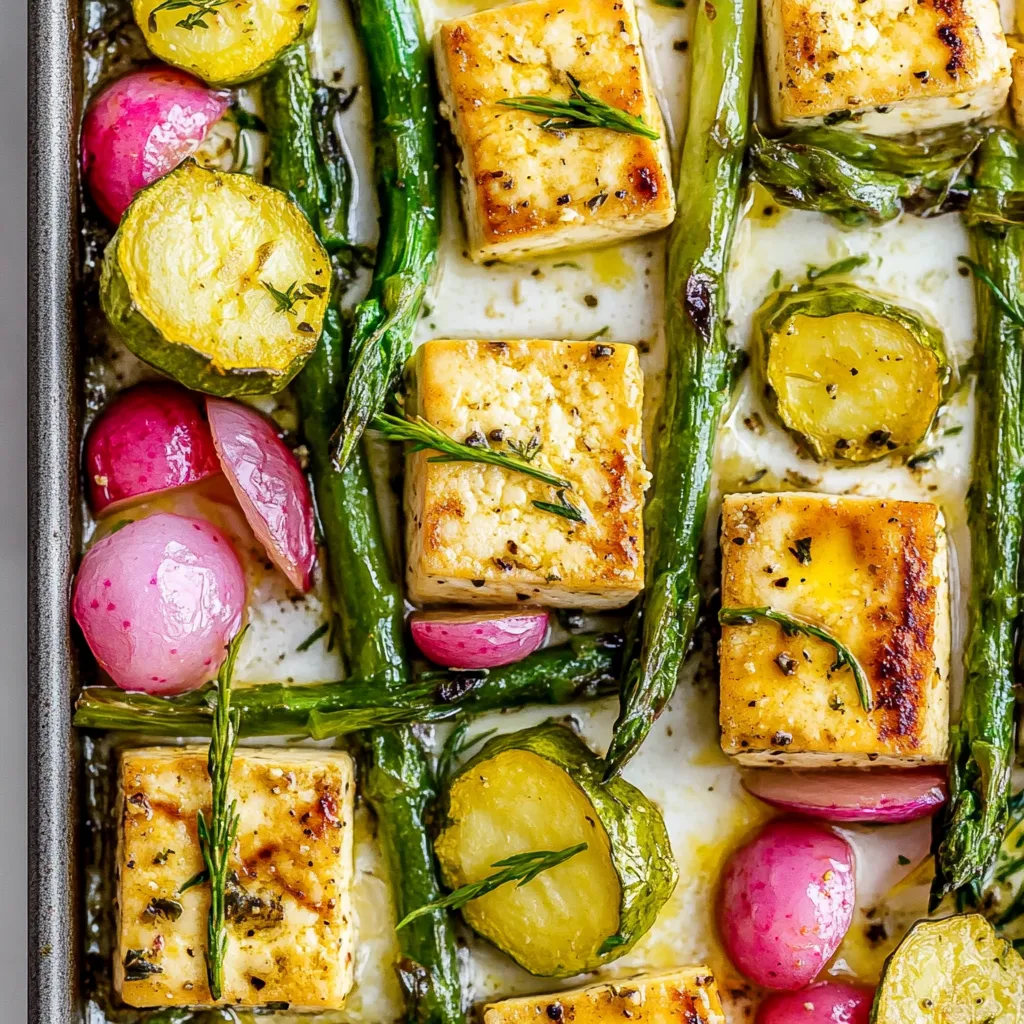 Sheet Pan Tofu with Spring Vegetables