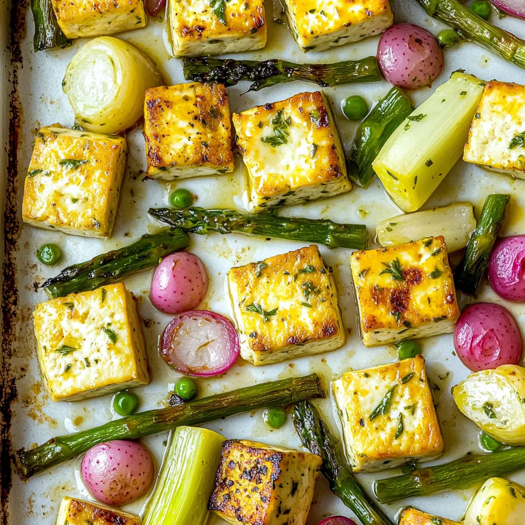 Sheet Pan Tofu with Spring Vegetables