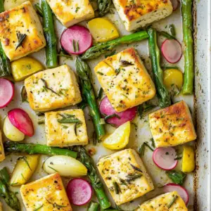 Sheet Pan Tofu with Spring Vegetables