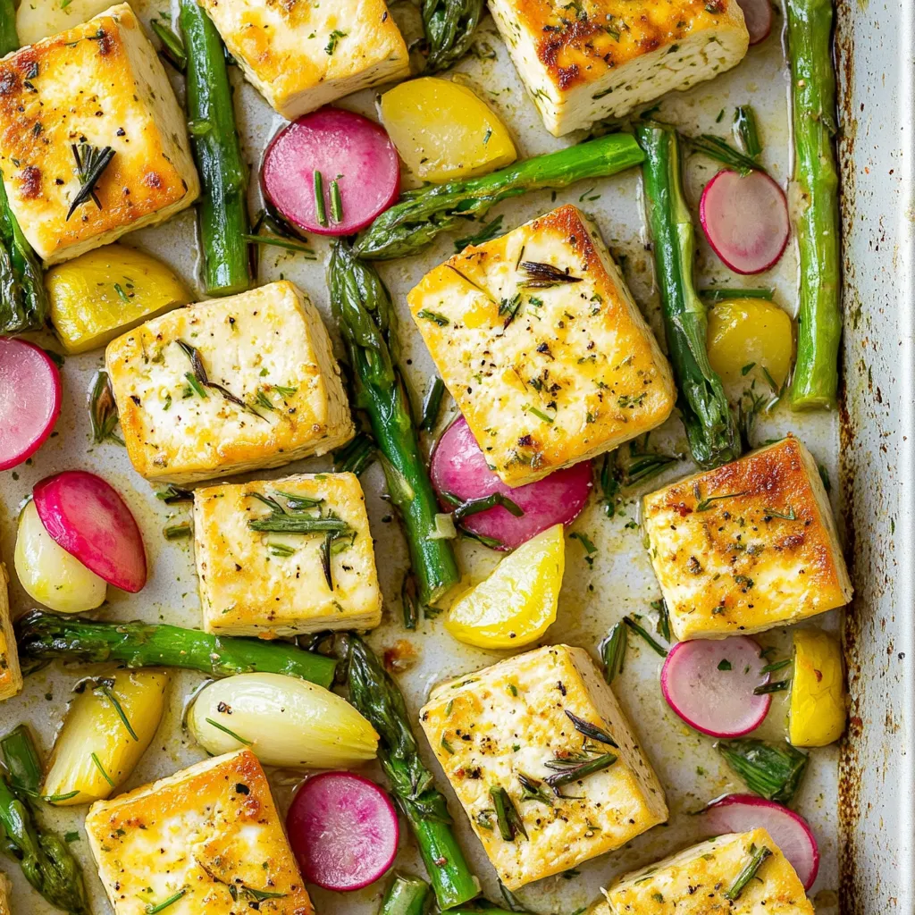 Sheet Pan Tofu with Spring Vegetables