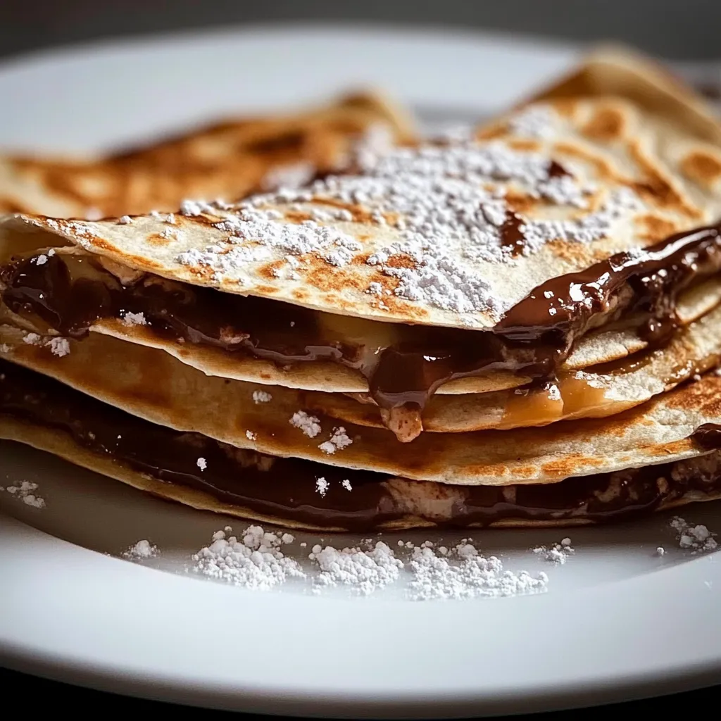 Simple Nutella Quesadillas