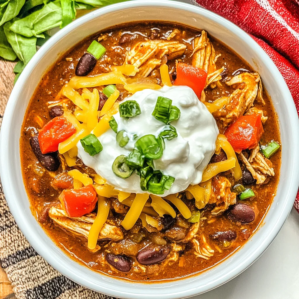 Slow Cooker Buffalo Chicken Chili