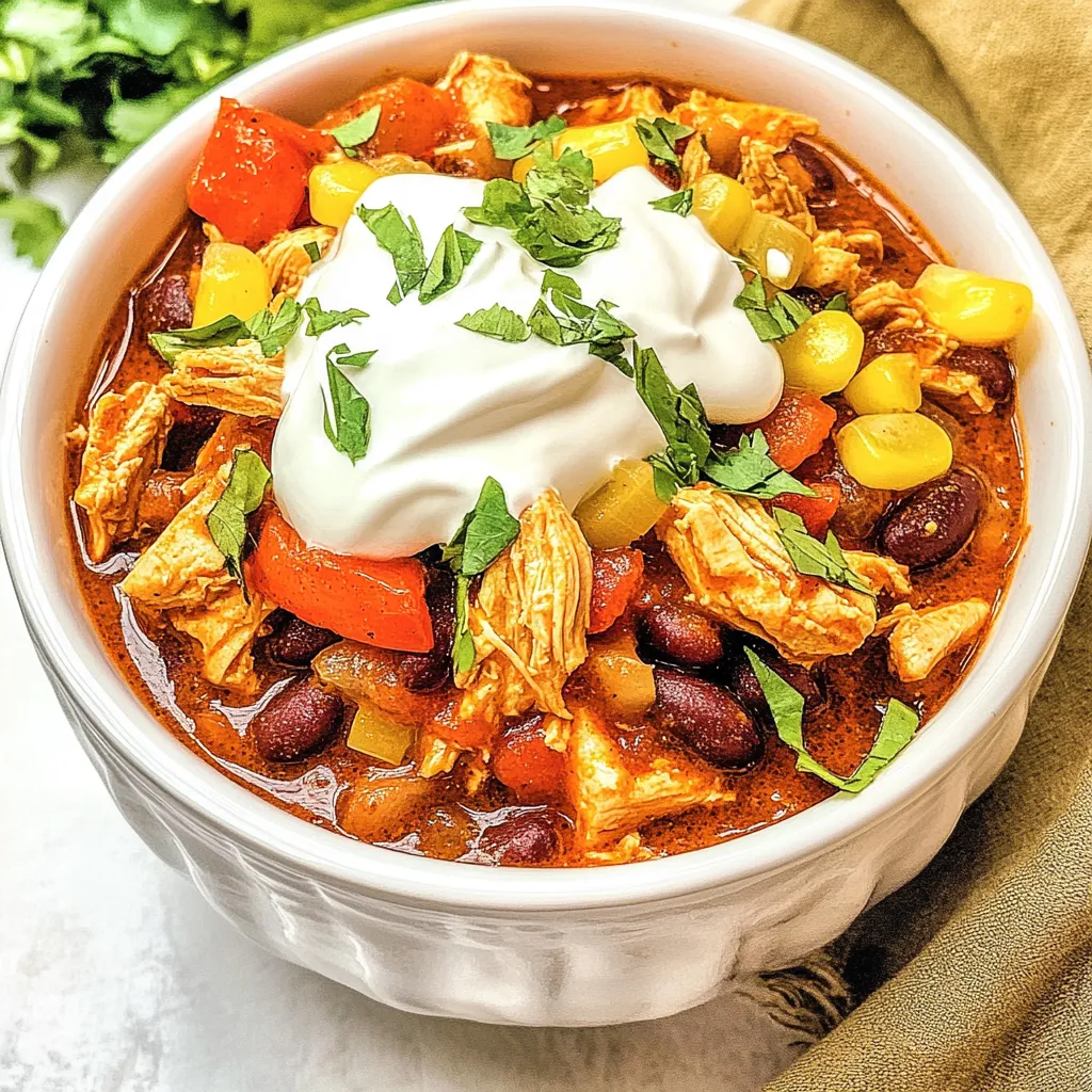 Slow Cooker Buffalo Chicken Chili
