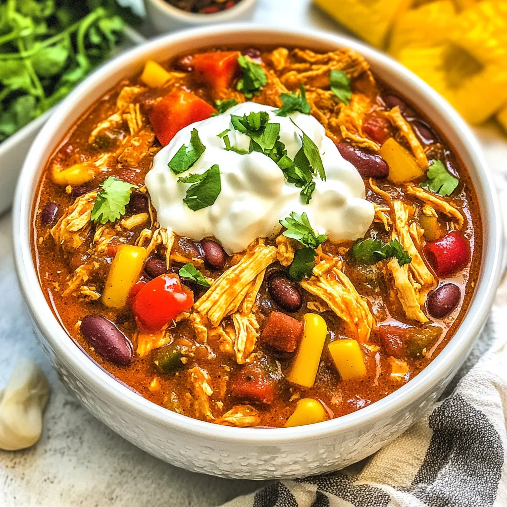 Slow Cooker Buffalo Chicken Chili