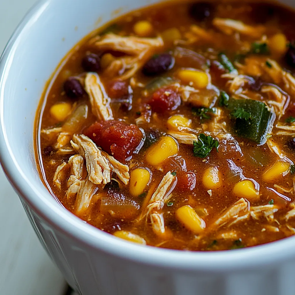 Slow Cooker Chicken Tortilla Soup