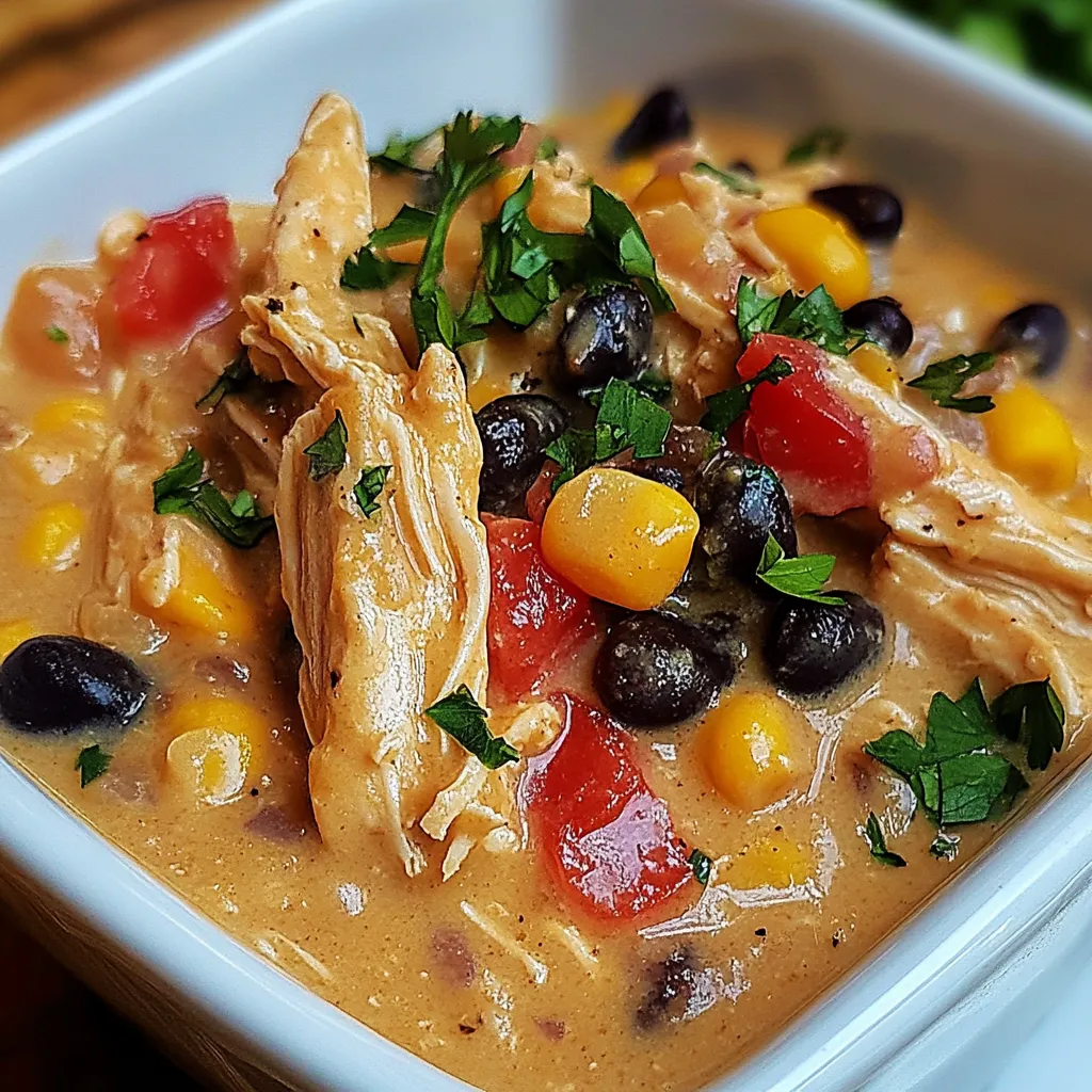 Slow Cooker Chicken and Black Bean Chowder