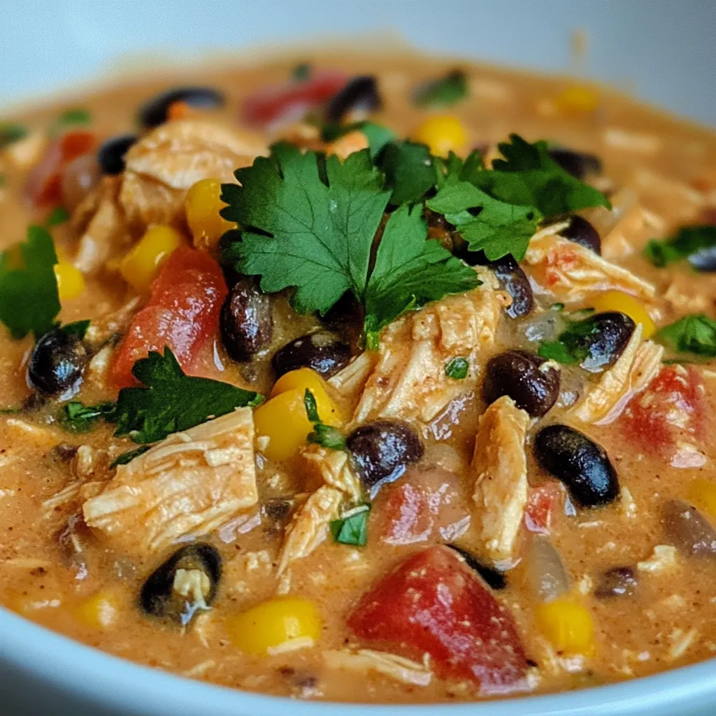 Slow Cooker Chicken and Black Bean Chowder