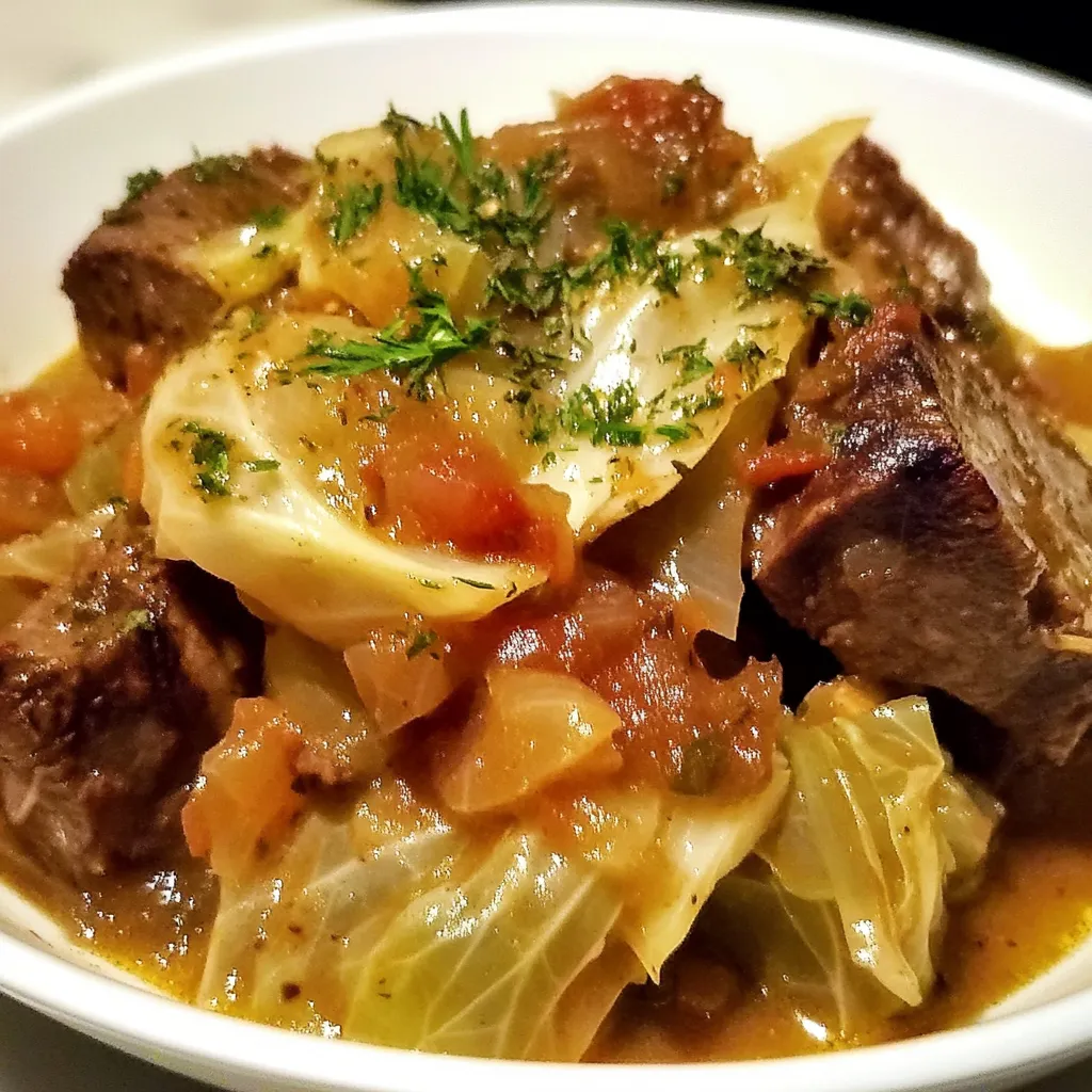 Slow Cooker Grass Fed Beef Shanks Cabbage Stew