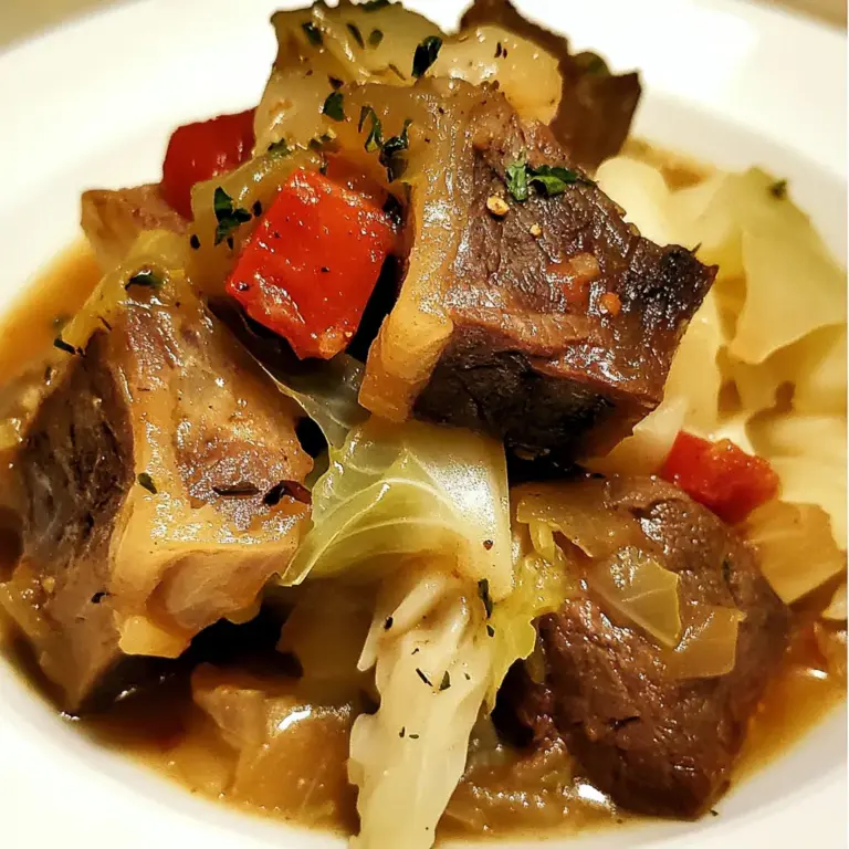 Slow Cooker Grass Fed Beef Shanks Cabbage Stew