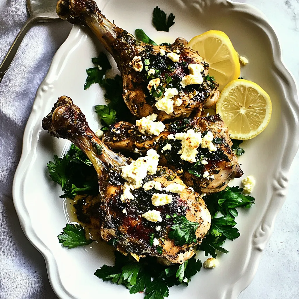 Lemon Feta Chicken Drumsticks