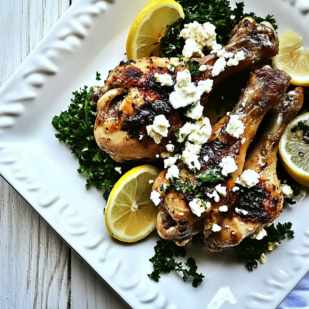 Lemon Feta Chicken Drumsticks