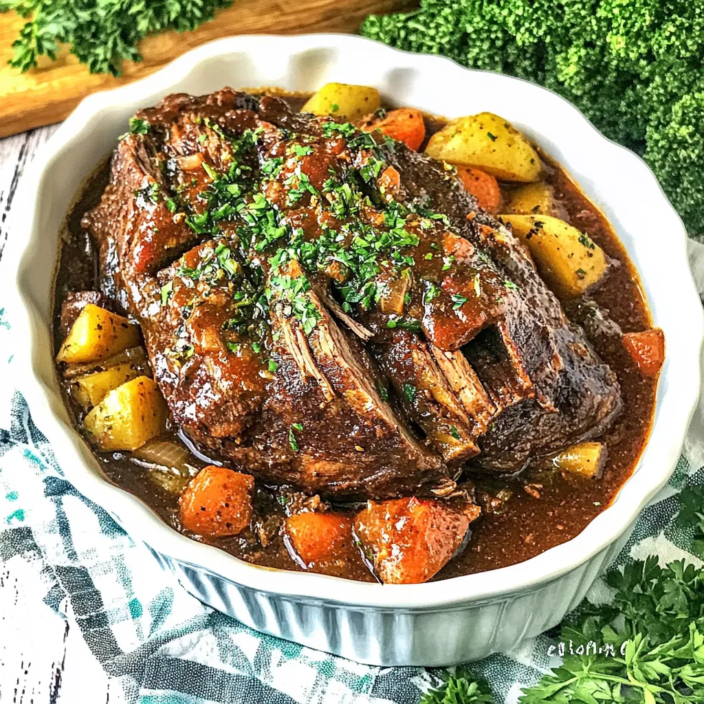 Slow Cooker Three Envelope Pot Roast