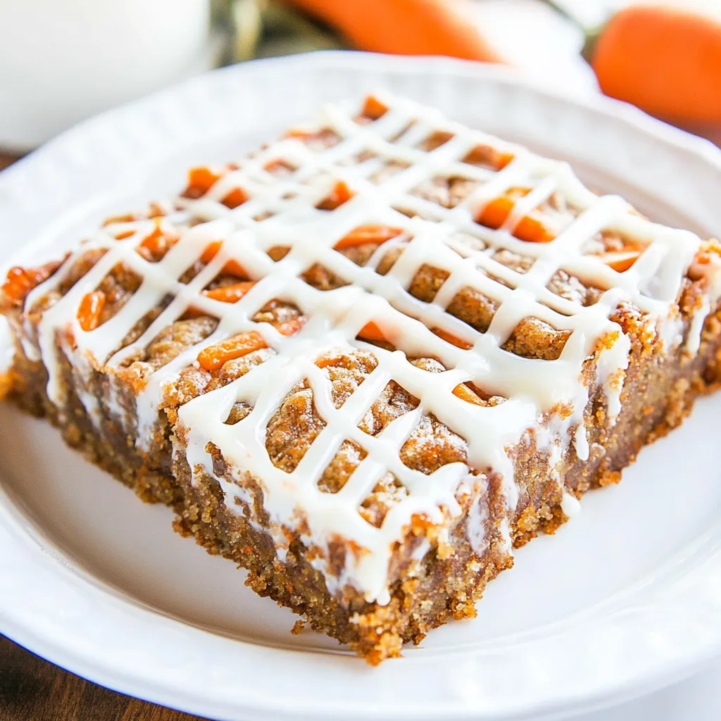Soft Carrot Cake Bars