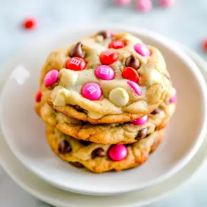 Soft M&M Chocolate Chip Cookies