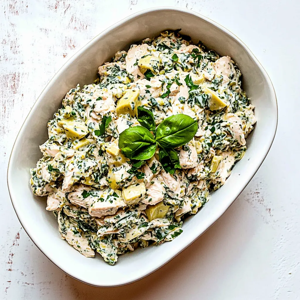 Spinach Artichoke Chicken Salad