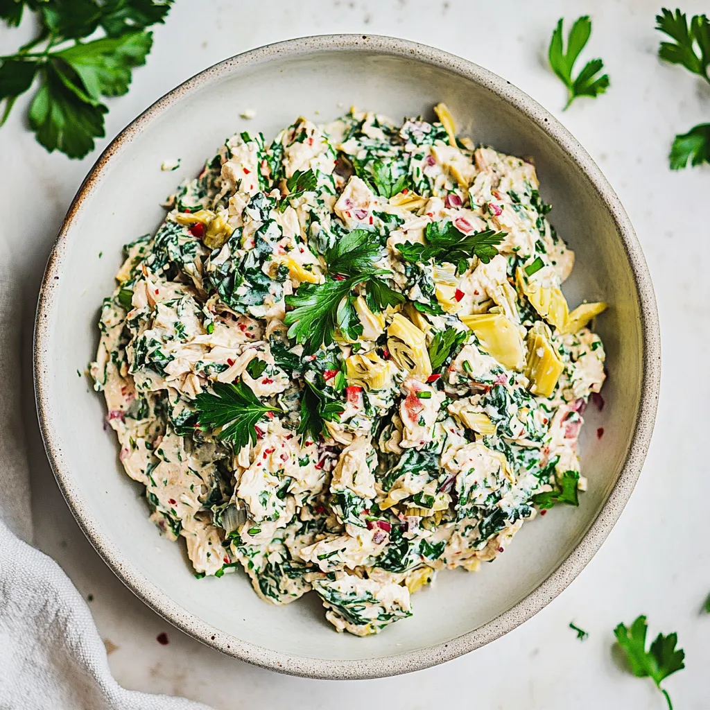 Spinach Artichoke Chicken Salad