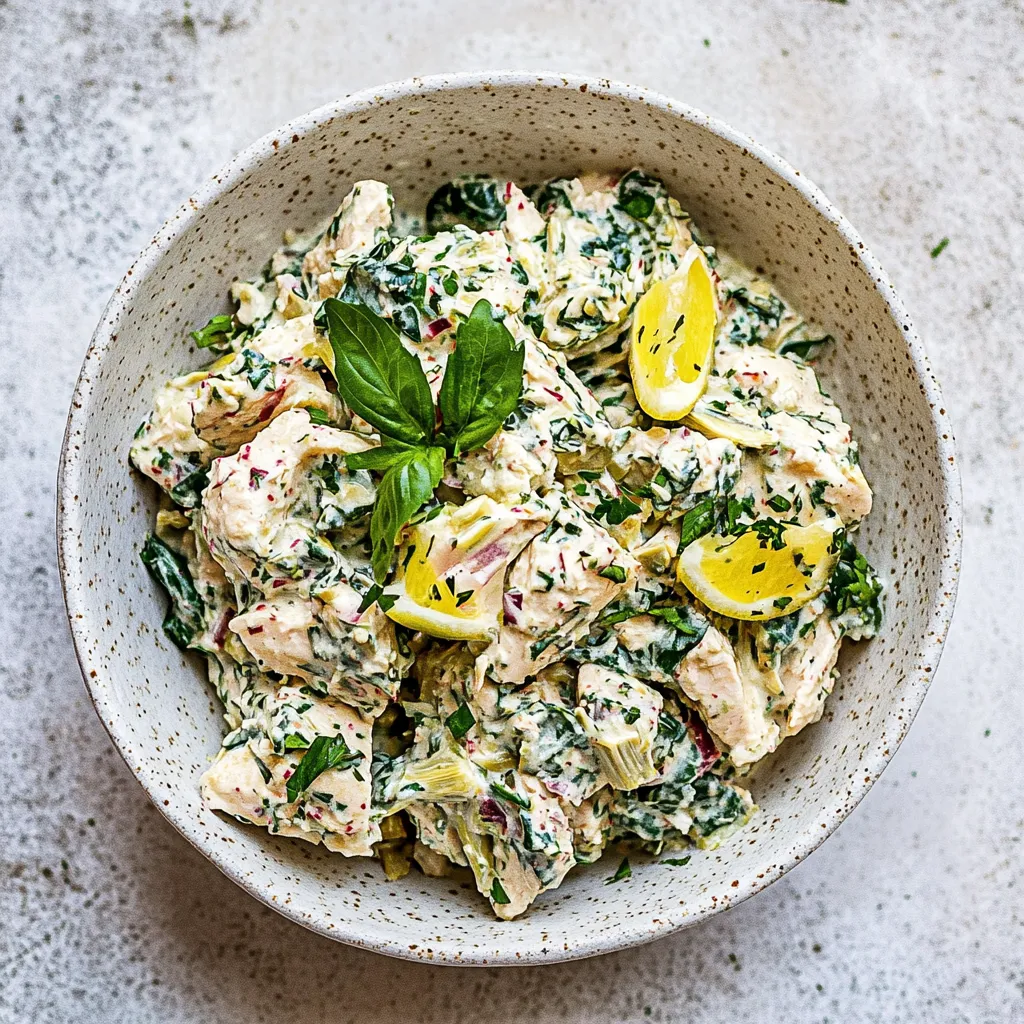 Spinach Artichoke Chicken Salad