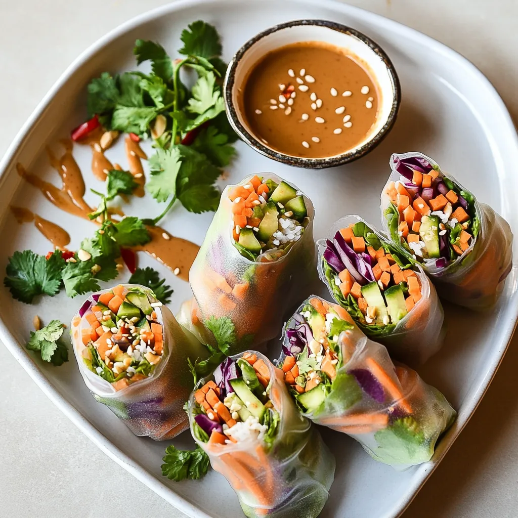 Spring Rolls with Peanut Sauce