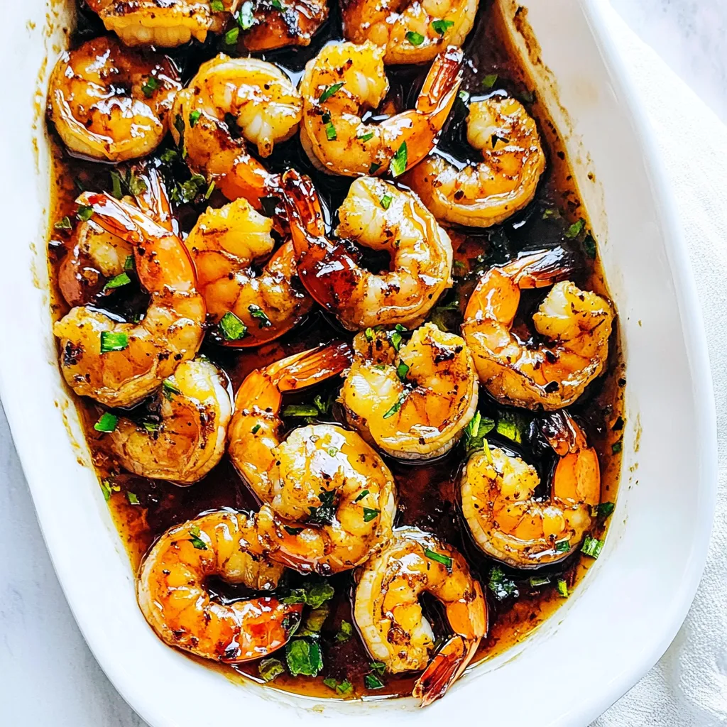 Sticky Honey Garlic Butter Shrimp