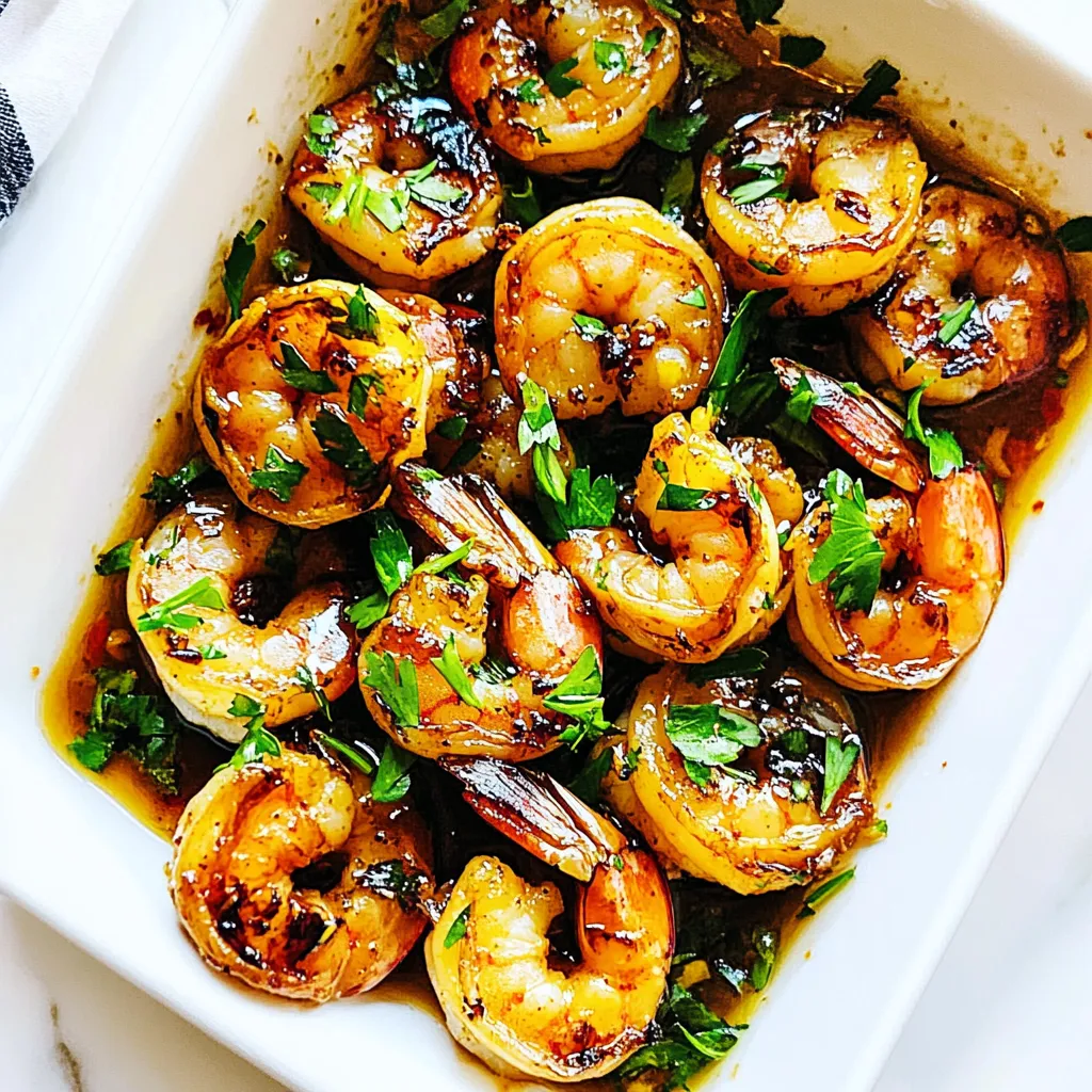 Sticky Honey Garlic Butter Shrimp