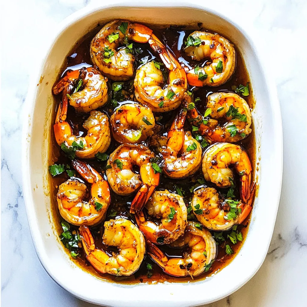 Sticky Honey Garlic Butter Shrimp