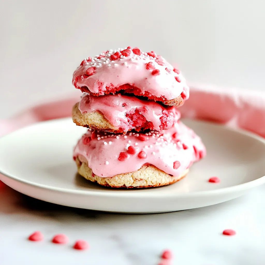Strawberry Cake Mix Cookies