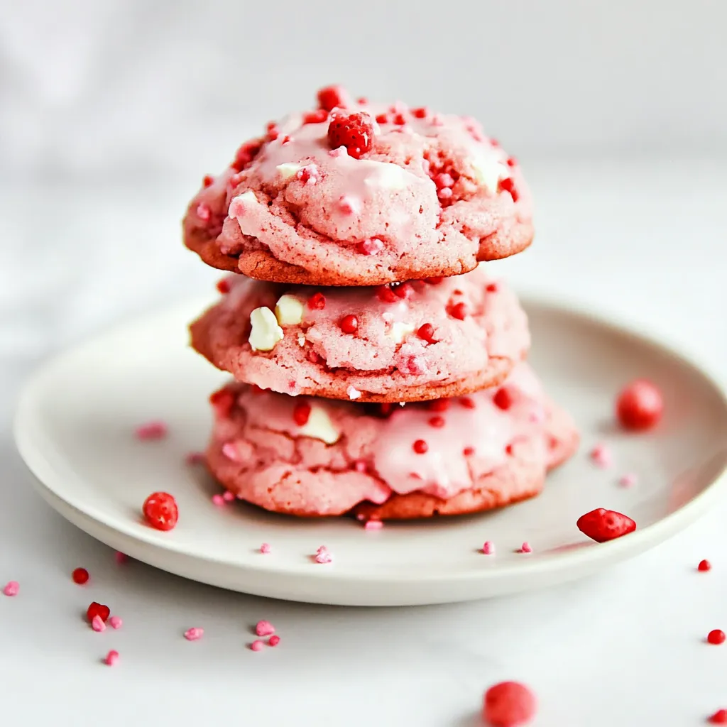 Strawberry Cake Mix Cookies