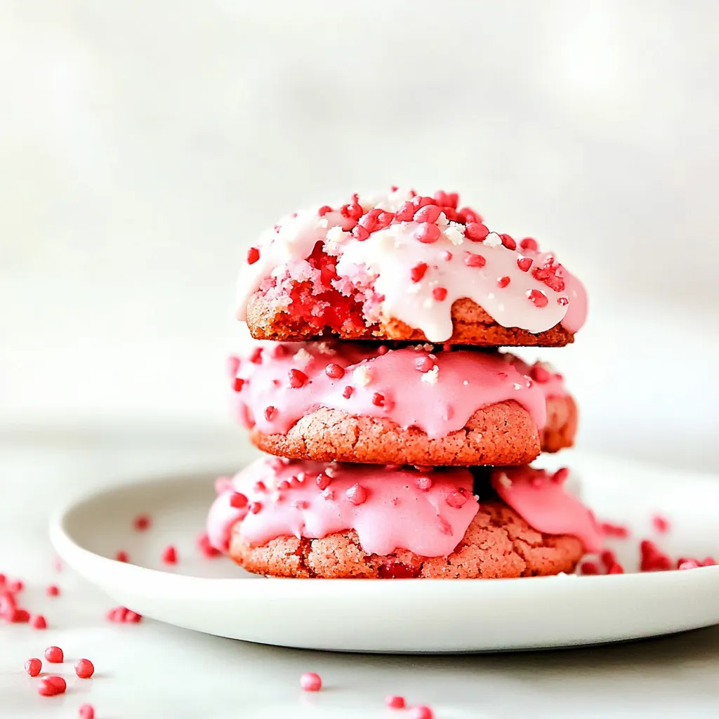 Strawberry Cake Mix Cookies