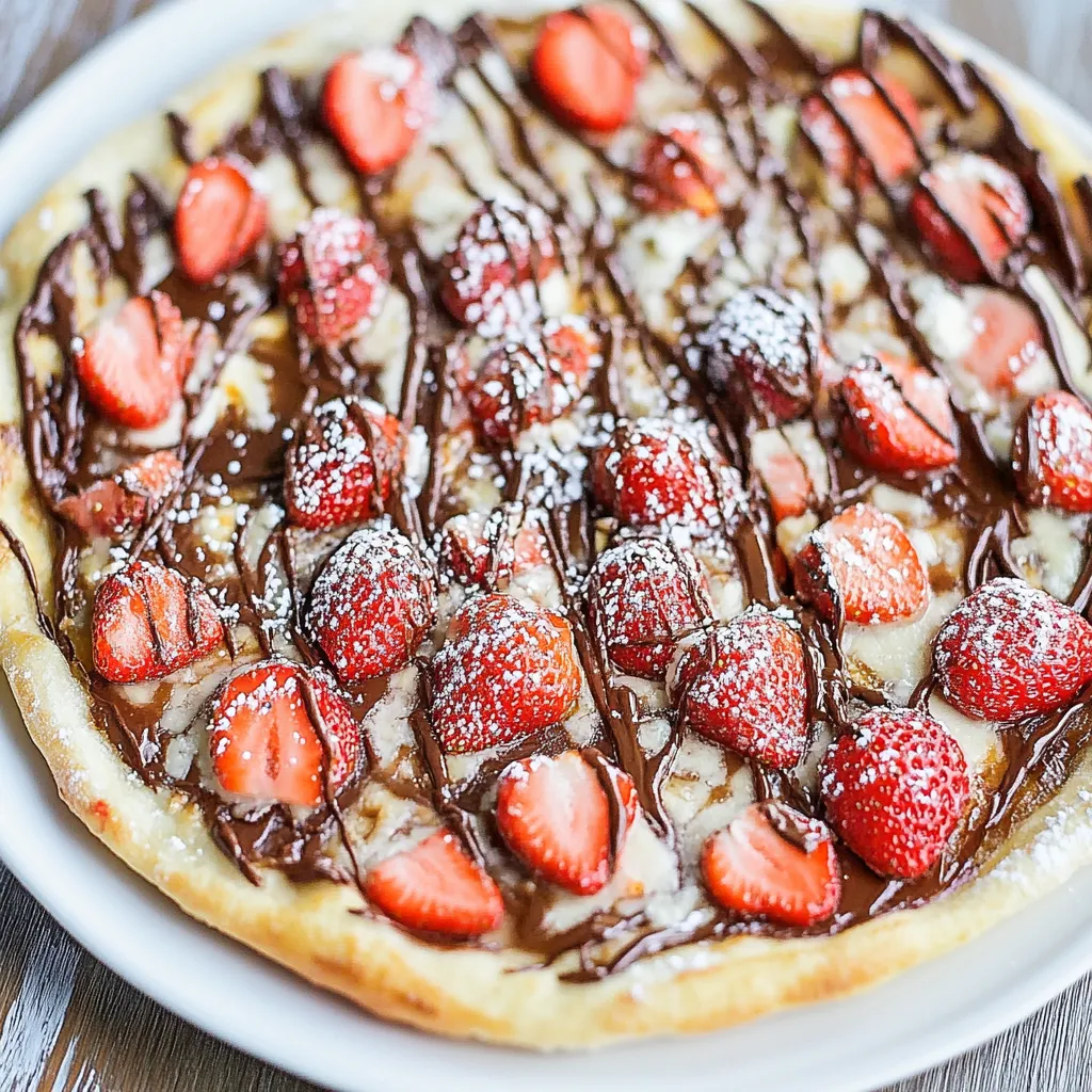 Strawberry Nutella Pizza