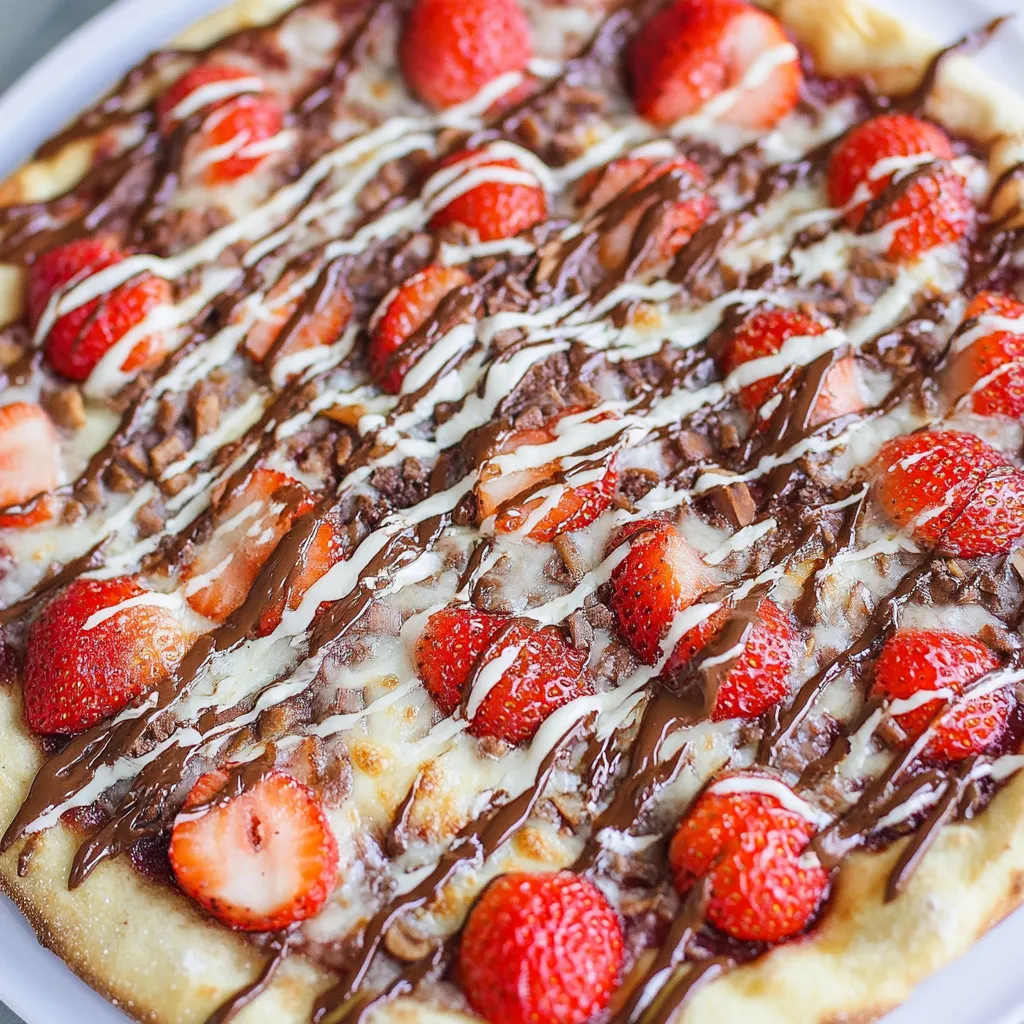 Strawberry Nutella Pizza