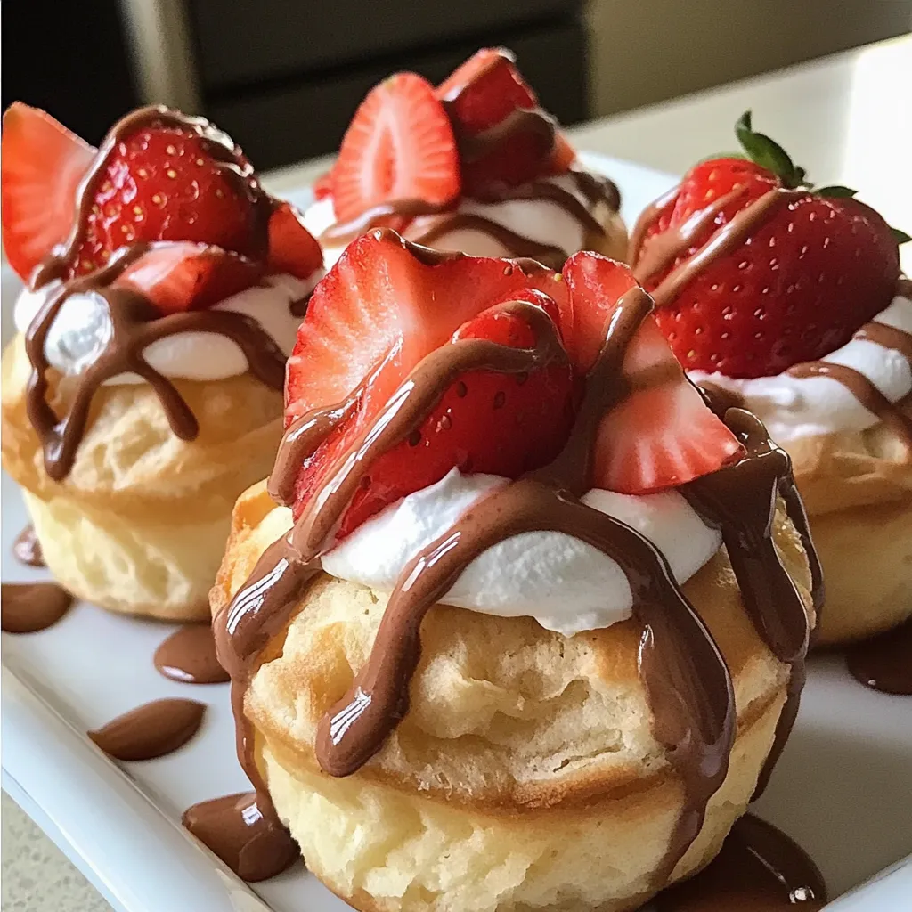 Strawberry Puffcakes