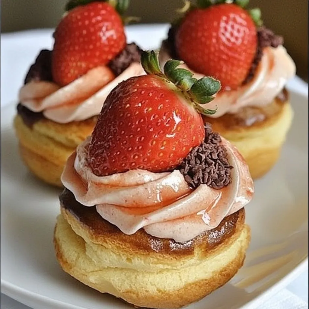 Strawberry Puffcakes