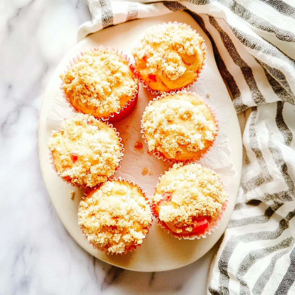 Streusel Topped Rhubarb Muffins