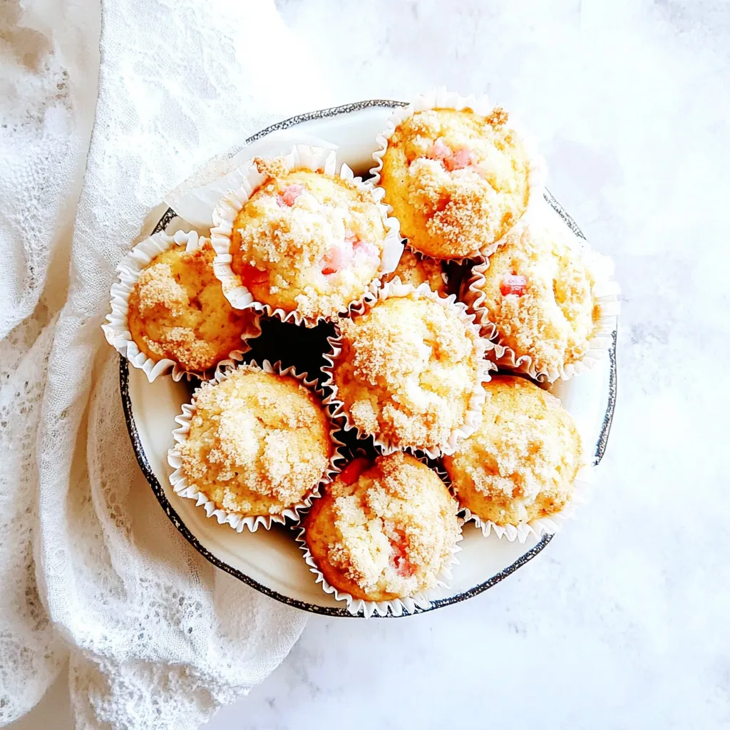 Streusel Topped Rhubarb Muffins