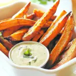 Sweet Potato Fries with Spicy Cashew Dipping Sauce