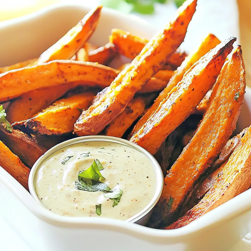 Sweet Potato Fries with Spicy Cashew Dipping Sauce