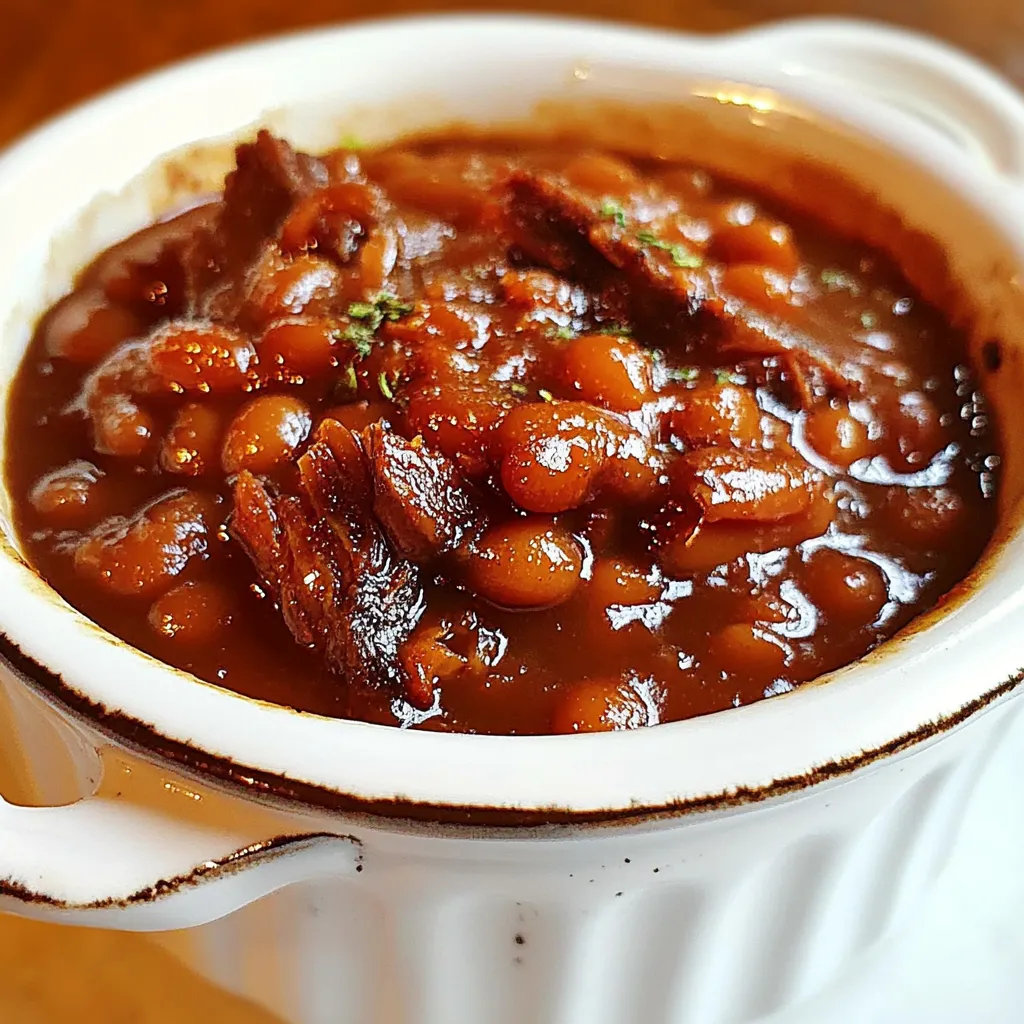 Sweet and Spicy Brisket Baked Beans