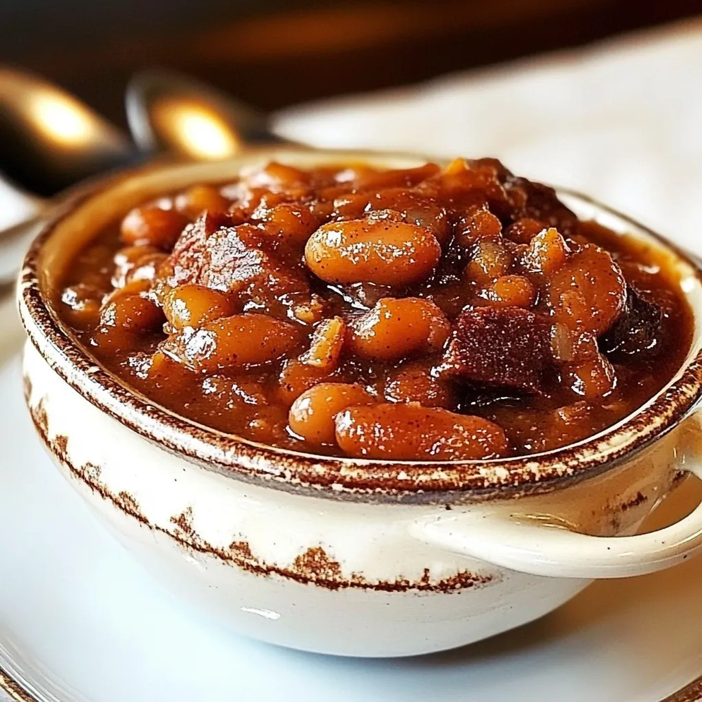 Sweet and Spicy Brisket Baked Beans