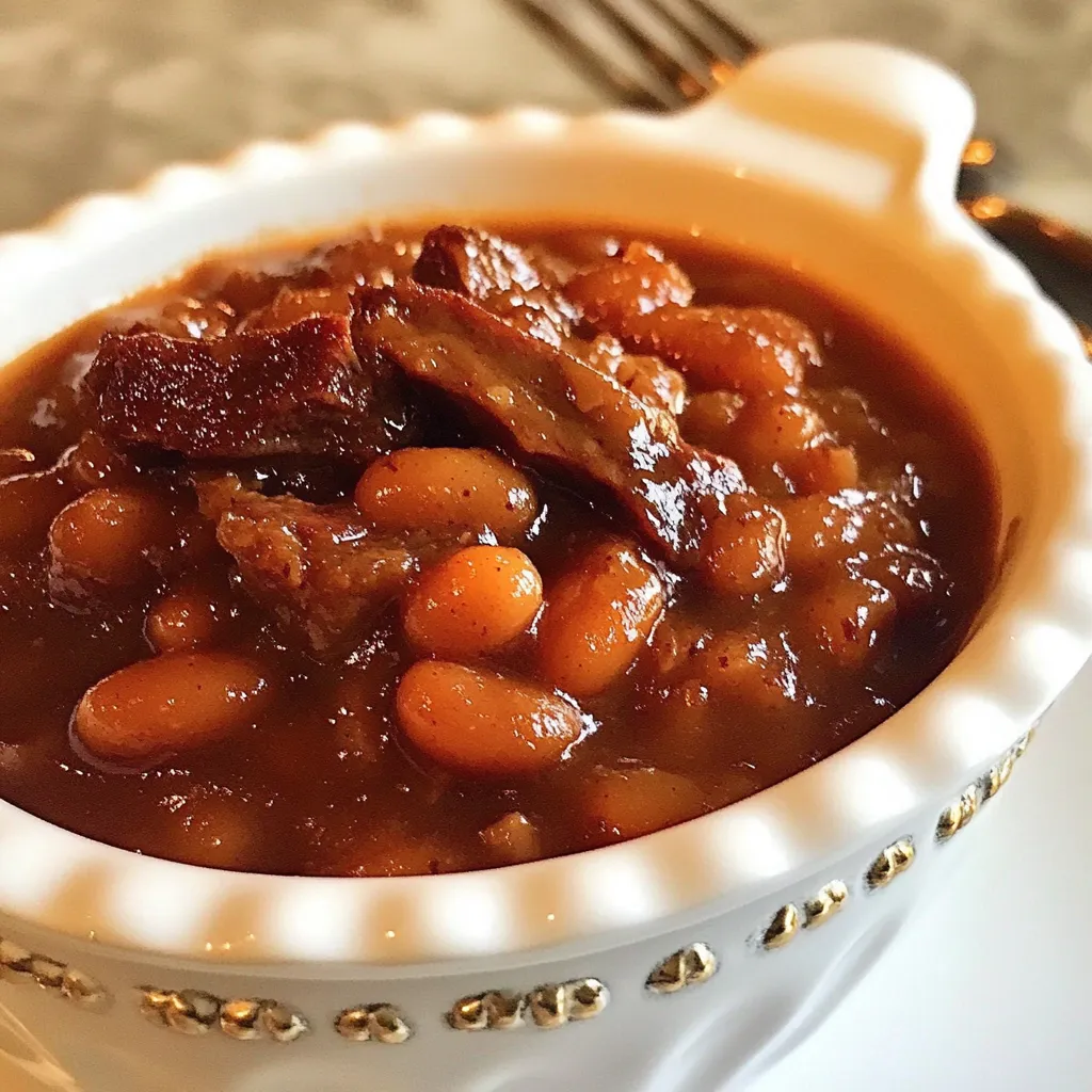Sweet and Spicy Brisket Baked Beans