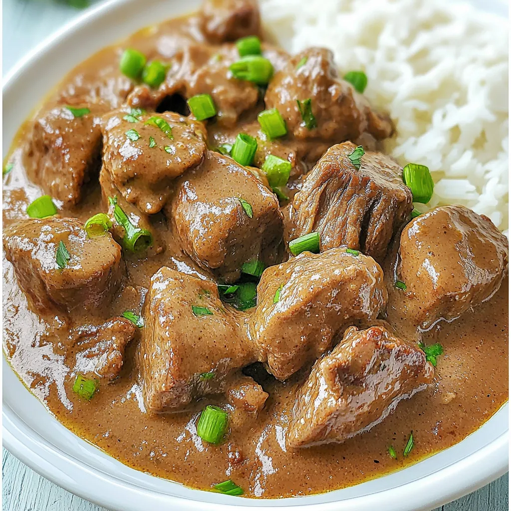 Tender Beef Tips and Gravy