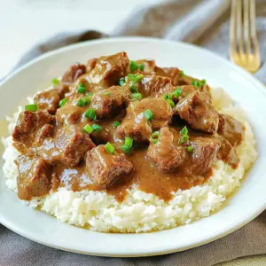 Tender Beef Tips and Gravy