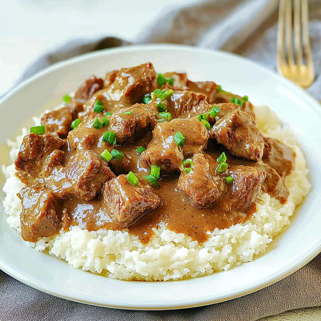 Tender Beef Tips and Gravy
