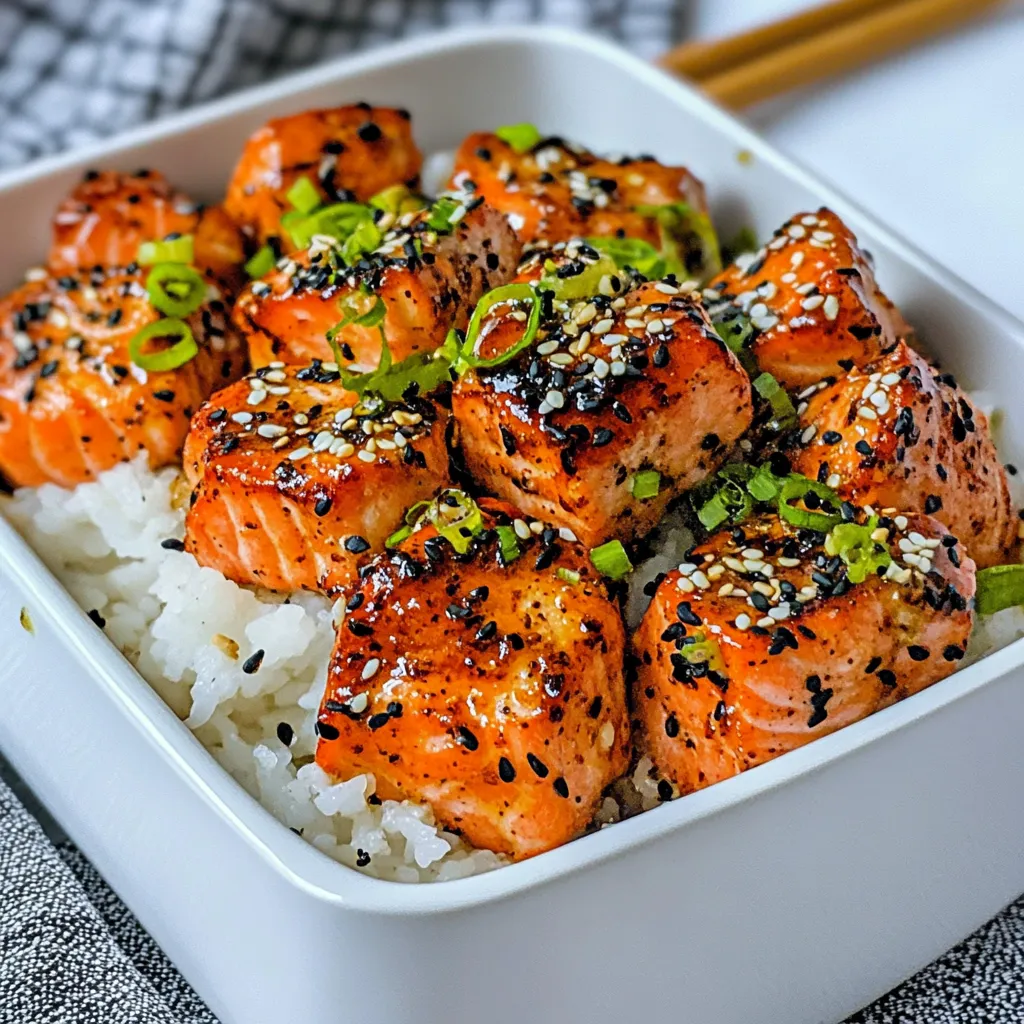 Teriyaki Salmon Bites